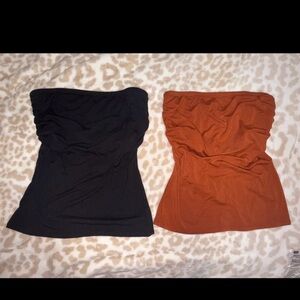 T.J.Maxx Strapless Camisoles - Black & Rust